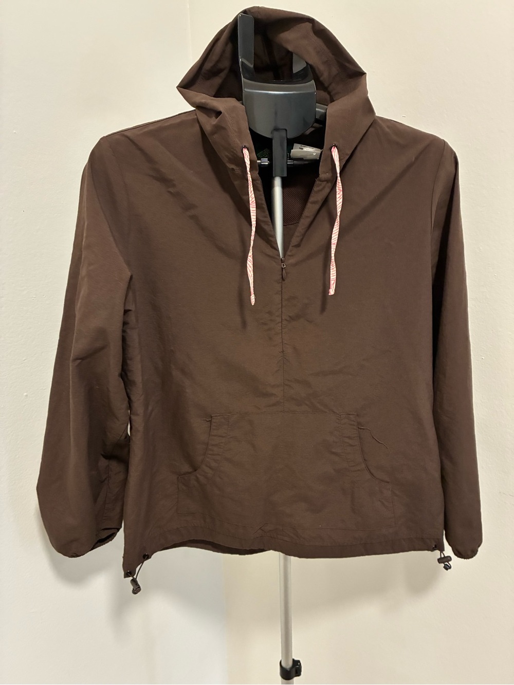 L.L. Bean Brown Hooded Bomber Pullover Jacket